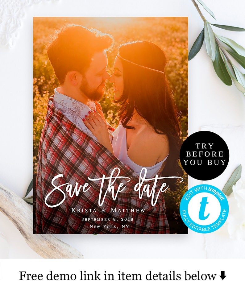 Photo Save the Date Template DIY Save the Date Save the Date Etsy Photo Save the Date Template DIY Save the Date Save the Date Etsy