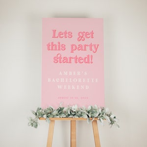 Bachelorette Weekend Welcome Sign Template, Edit With Templett, Instant Download, Welcome To Bachelorette Party Sign Template, Poster f42 image 3