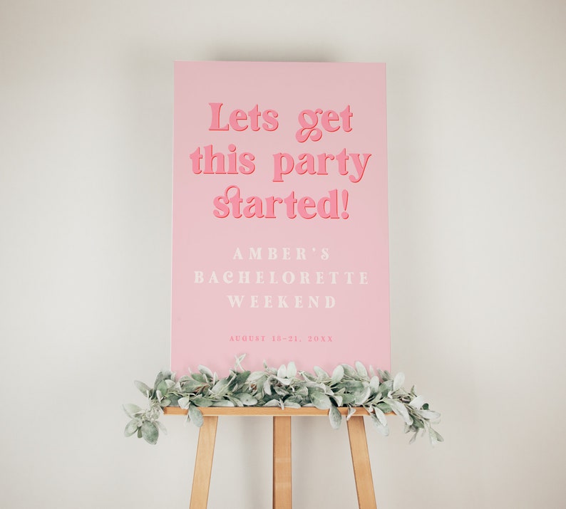 Bachelorette Weekend Welcome Sign Template, Edit With Templett, Instant Download, Welcome To Bachelorette Party Sign Template, Poster f42 image 3