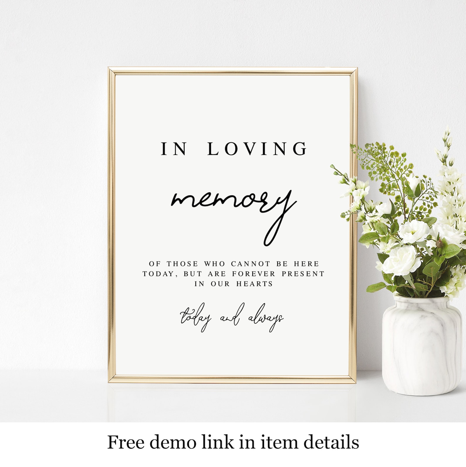 Free Printable In Loving Memory Sign