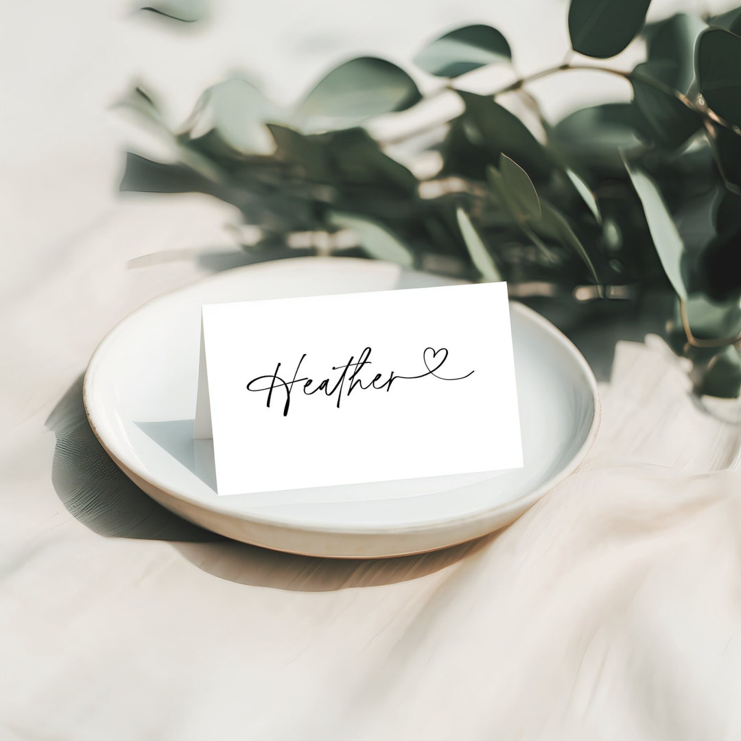 Printable Wedding Name Cards Template, Self-editing, Digital Download ...
