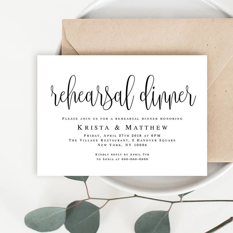 Rehearsal dinner invitation template Rehearsal invitation template download Pre wedding party invitation Instant download Dinner ideas #vm41