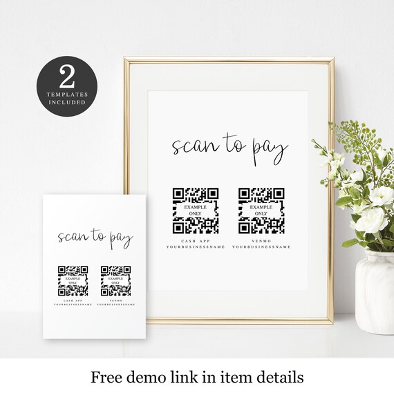 Payment Method Sign Printable Customer Signs QR Payment Etsy Ireland