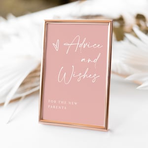 Wünsche für Babykarten und Zeichen zum Ausdrucken, Wünsche für Babyschild Vorlage, Babyparty gut wünschen Karte, Gebete für Babykarten #F41