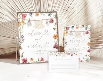 Wünsche für Baby Karten und Schild zum Ausdrucken, Wünsche für Baby Schild Vorlage, Baby Shower Well wünscht Karte, Gebete für Baby Karten #c82