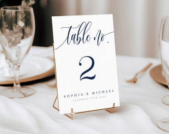 Table numbers navy Elegant table numbers 1-40 Modern table numbers Wedding table number cards Simple wedding Navy wedding Printable #f27