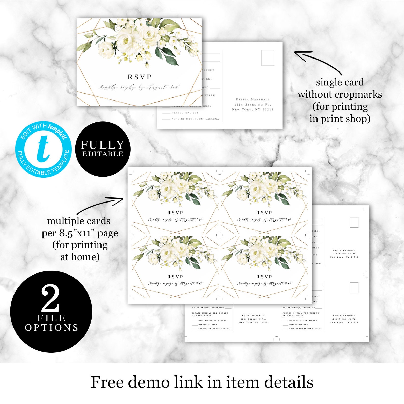 Wedding Invite Sets Printable Templates Try Before You Buy - Etsy