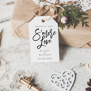 Smore love tag printable Wedding favor tags template S'more love printable tags Printables Wedding pdf Sending you S'more love tag #vm91