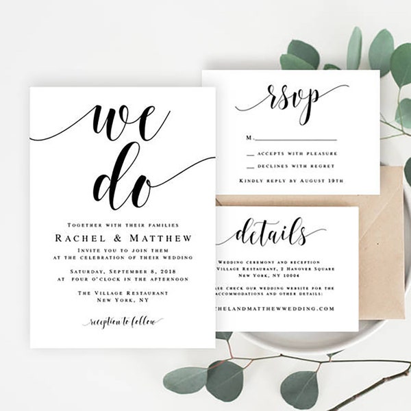 Wedding invitation template download Wedding invite template Wedding invites printable Wedding template Wedding invitation template #vm31