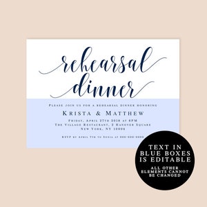 Navy rehearsal dinner invitation template Navy rehearsal dinner invite Rehearsal dinner invitation printable Nautical rehearsal dinner vm23 image 2