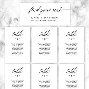 Seating plan template Seating plan display ideas Seating plan wedding Seating plan card Hanging seating chart Table cards wedding DIY vm51 image 9