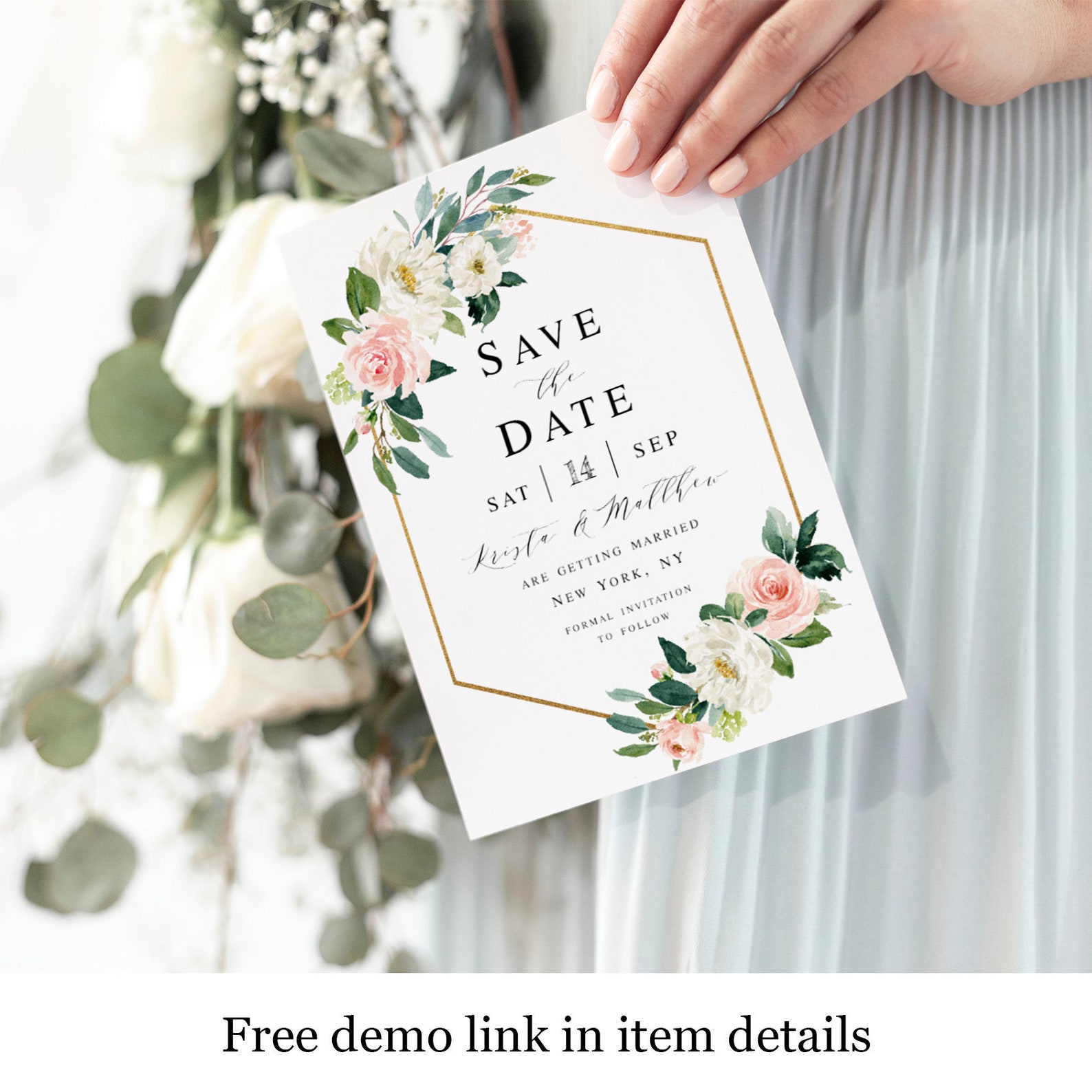 Editable Save the Date Template Unlimited DIY Templett 100% - Etsy