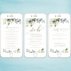 Wedding Evite Editable Template #c61