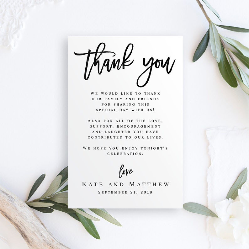 Wedding Thank You Letters Instant Download Editable Templates | Etsy