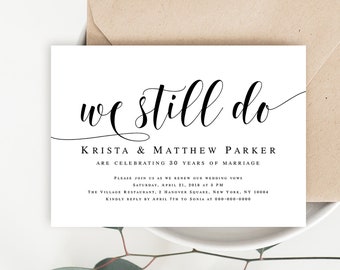 Vow renewal invitation template download We still do invitations Vow renewal invite template Invitation instant wedding Printables pdf #vm31