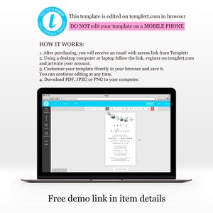 May include: A laptop computer screen displaying a website with a wedding invitation template. The invitation is for a wedding reception with the text "Let's Celebrate" and the names "Krista & Matthew".