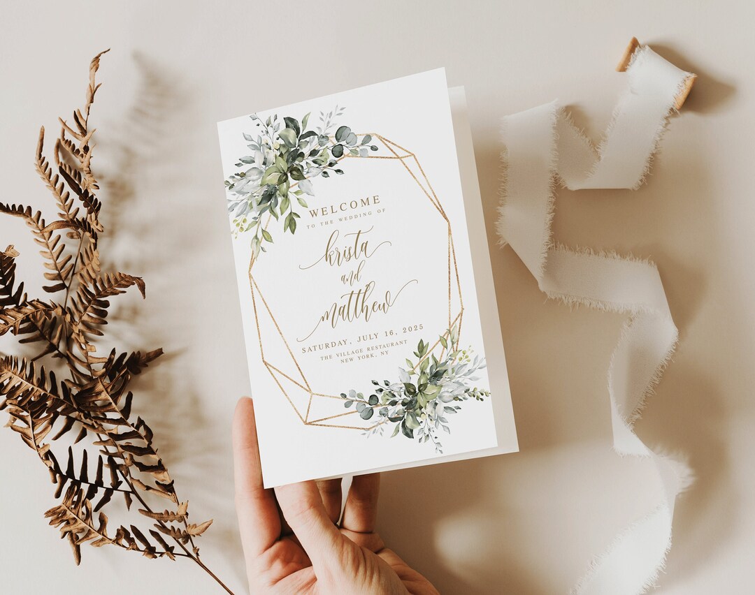 Wedding Program Booklet Template Fully Editable Instant Etsy Wedding Program Booklet Template Fully Editable Instant Etsy