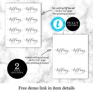 Printable Place Cards Template, Fully Editable, Templett, Digital ...