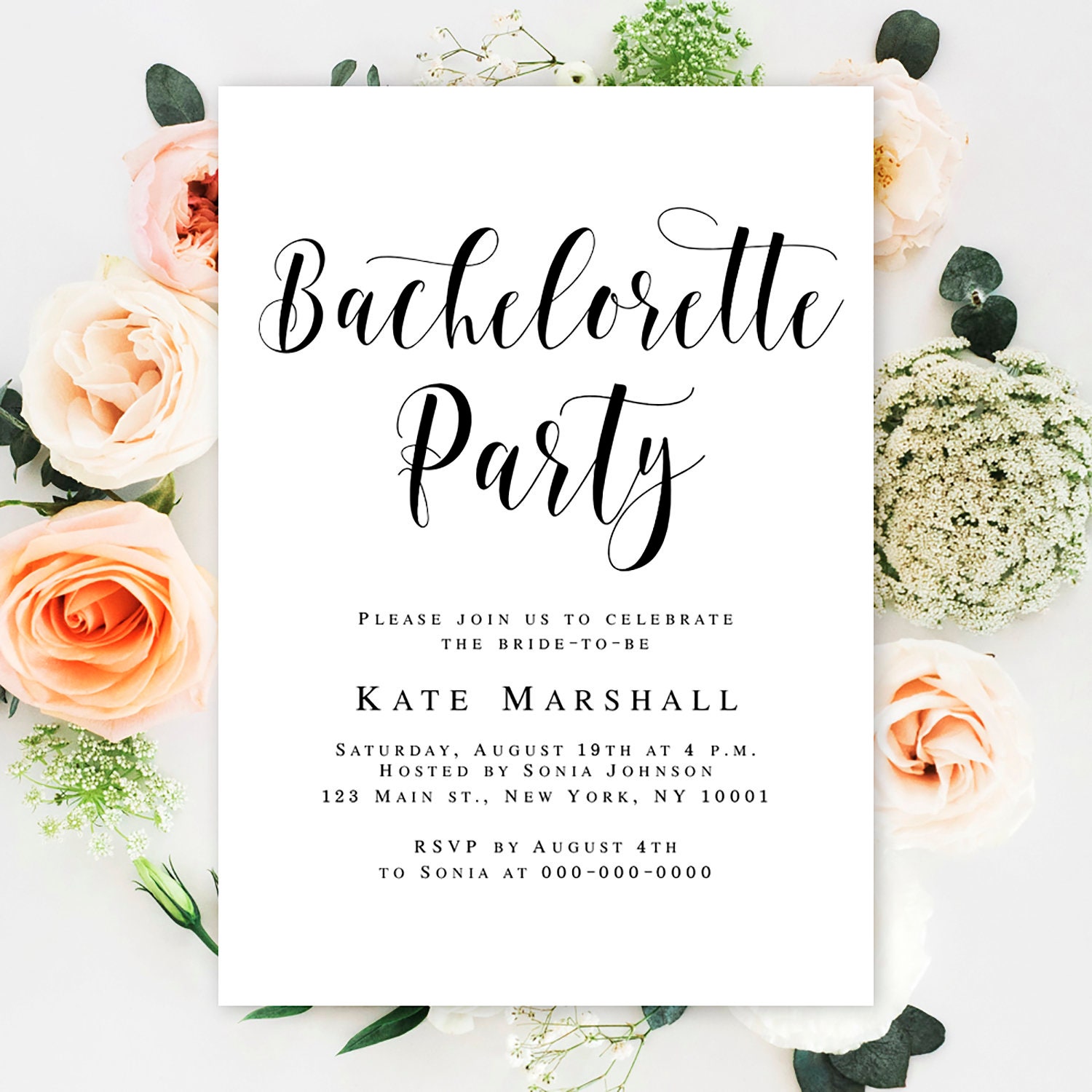 Bachelorette party invitations DIY Bachelorette party invites Etsy