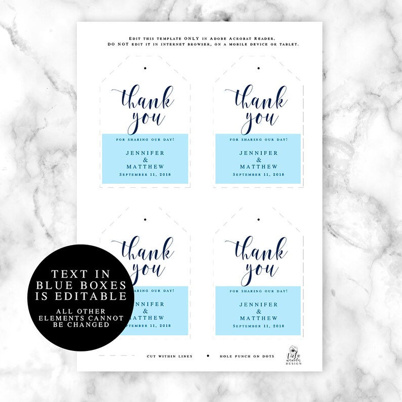 Navy gift tags Wedding favor tags Navy blue tags Wedding thank | Etsy