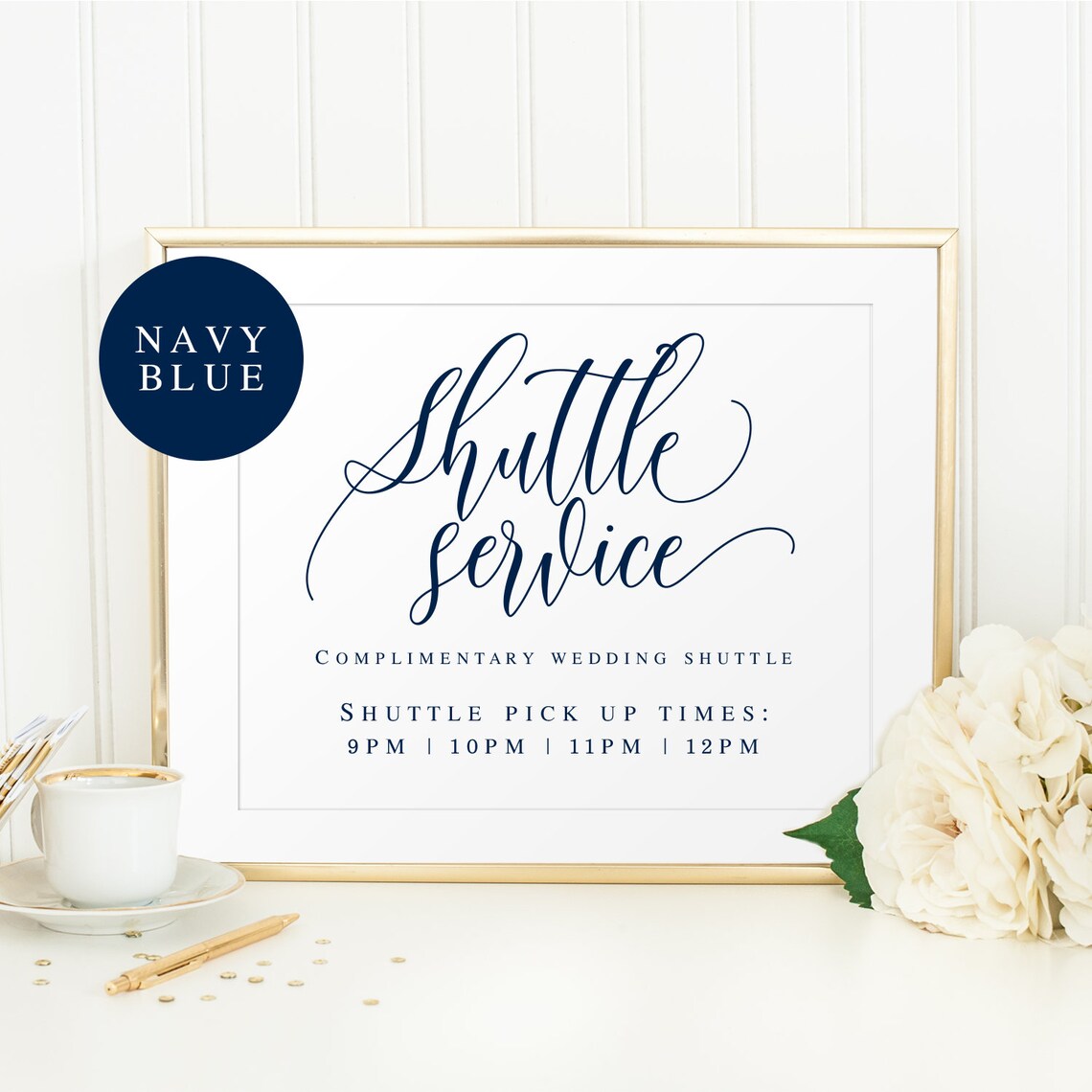 Shuttle Sign Shuttle Service Template Nautical Wedding Sign | Etsy