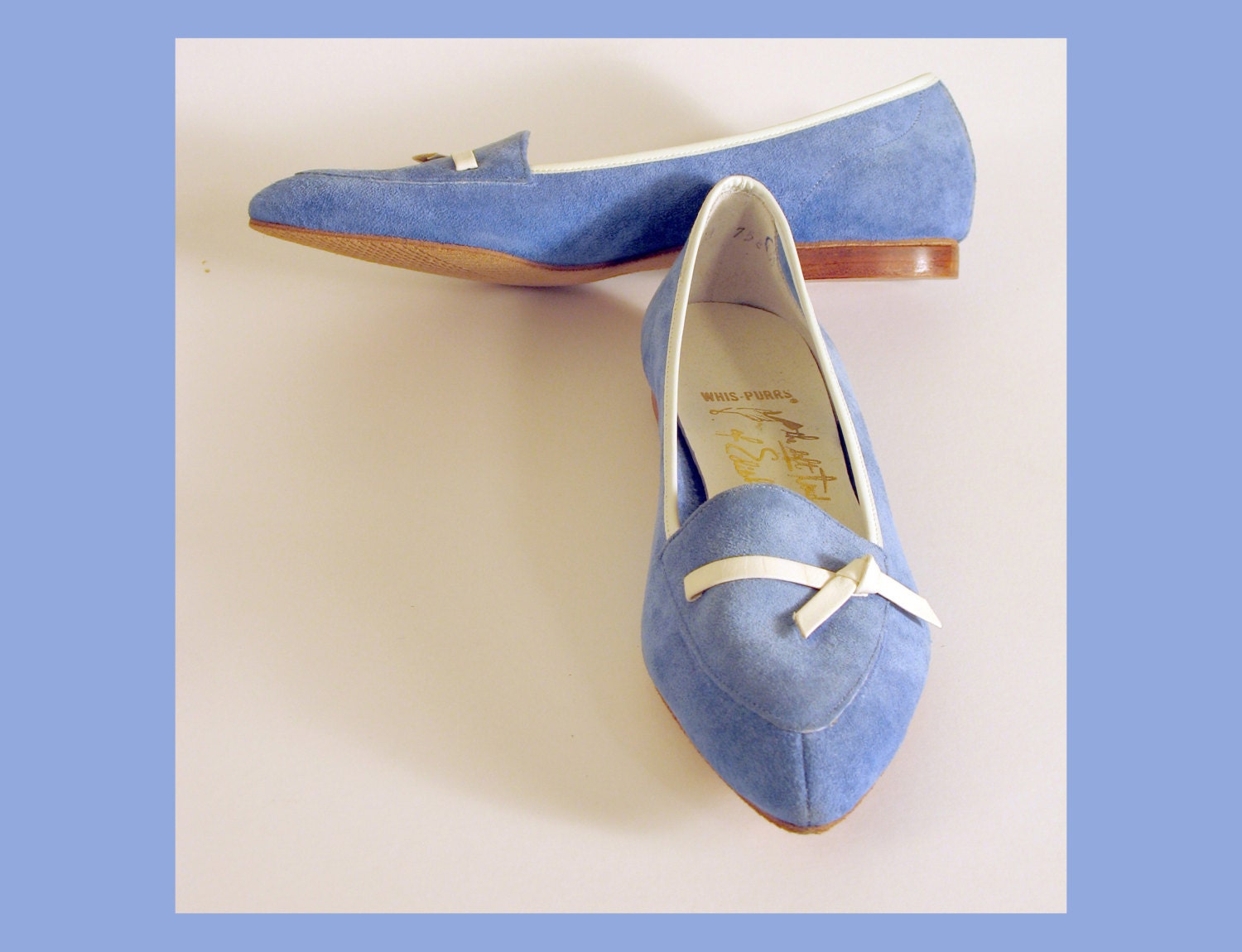 Blue Suede Shoes For Girls Etsy