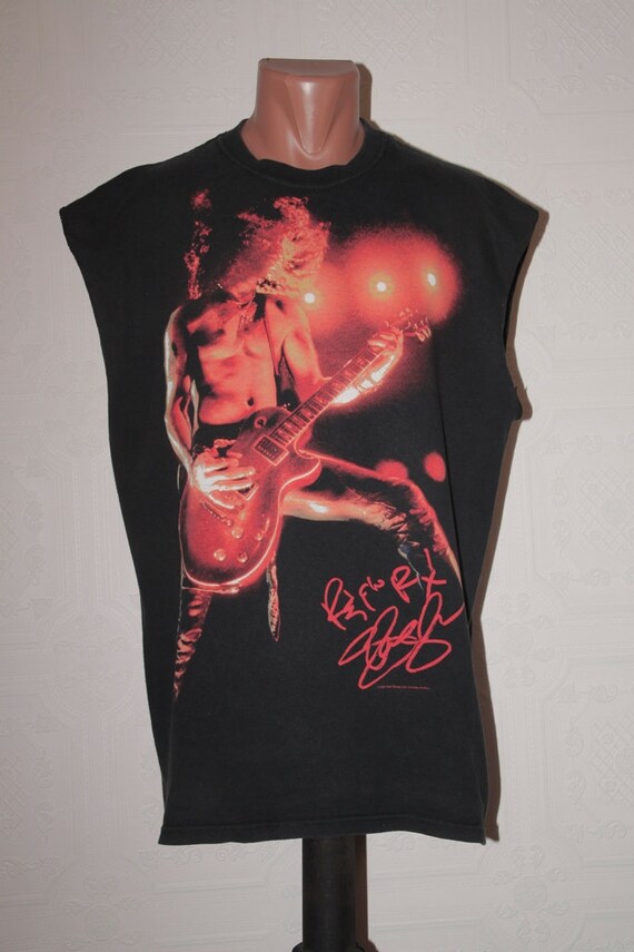 Guns N Roses Slash T Shirt Liquid Blue Cut Sleeve T Shirt Etsy
