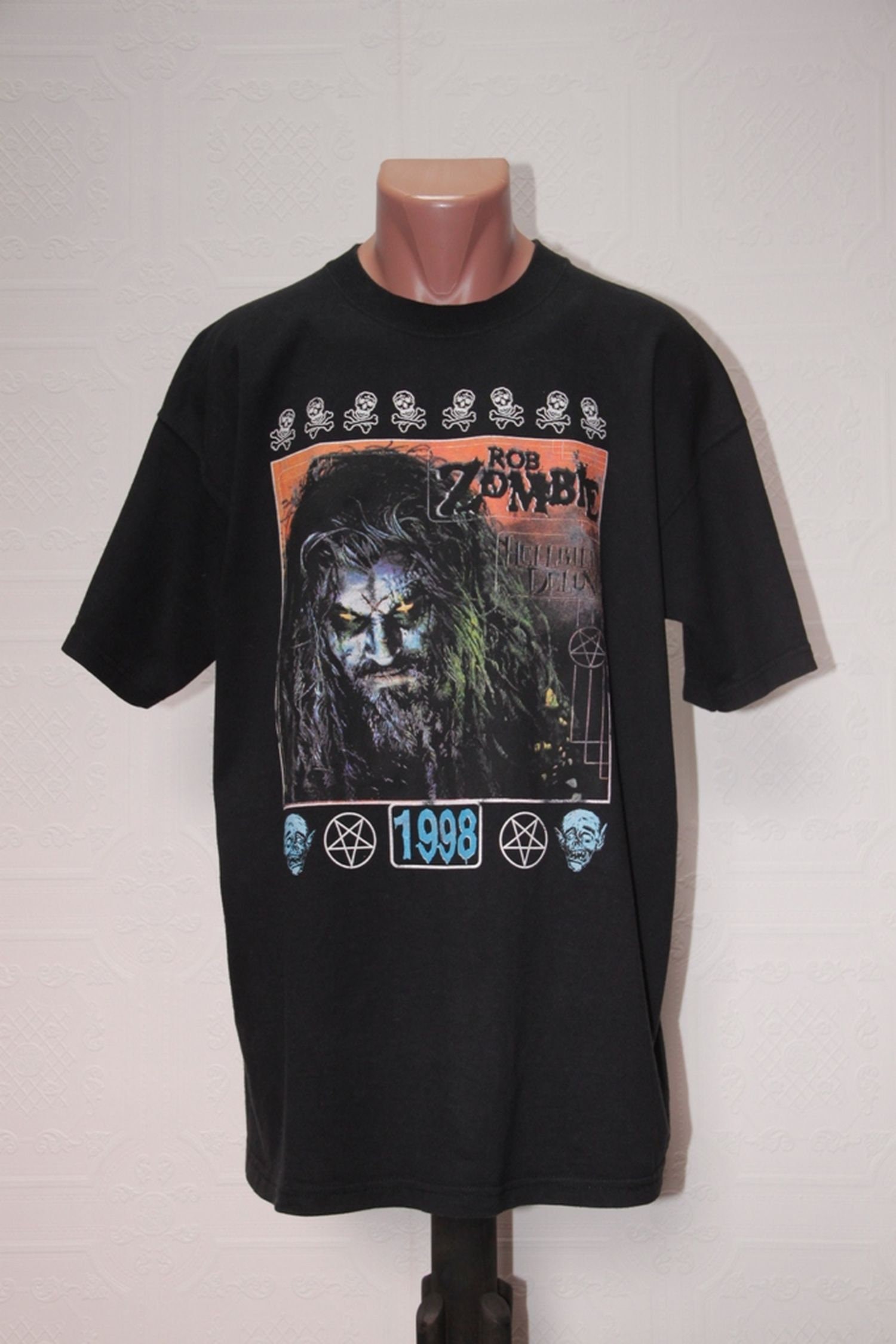 90 promo Rob Zombie Hellbilly Deluxe UK vintage tour t-shirt 90 t-shirt promo Rob Zombie Hellbilly Deluxe UK vintage tour t-shirt 90 d9df15