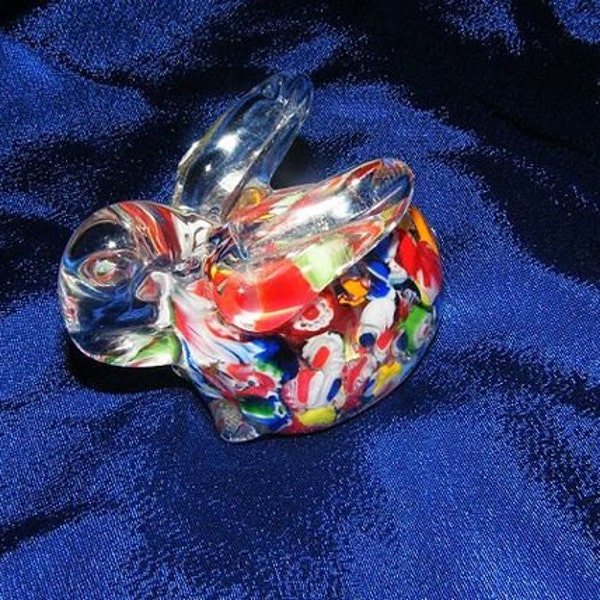 Colored Glass Rabbit Collectible Glass Bunny Figure