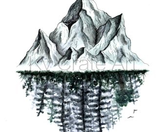 Mountain // Trees Print