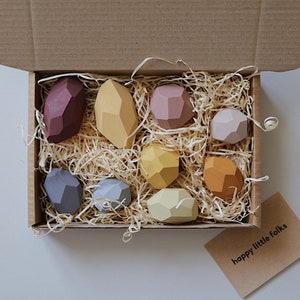 Balancing stones - Dusk tones - set of 10 - Wooden toy -  Wooden balancing stones - Gift for kids - Montessori toy - Play therapy