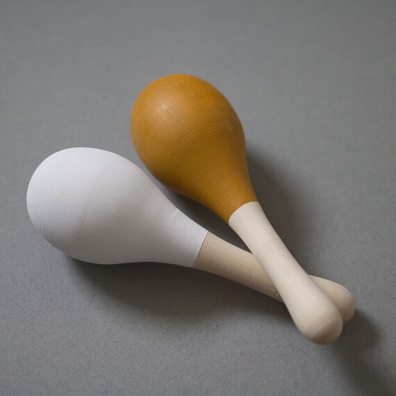Maracas En Bois Regles Dans Le Choix Personnalise De Couleur Etsy