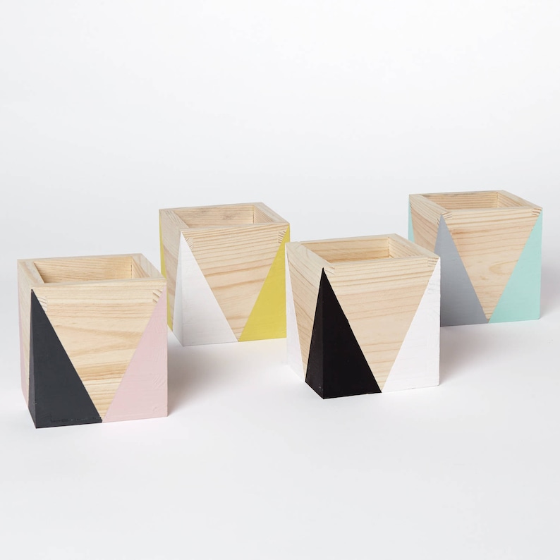 Wooden Storage Pots