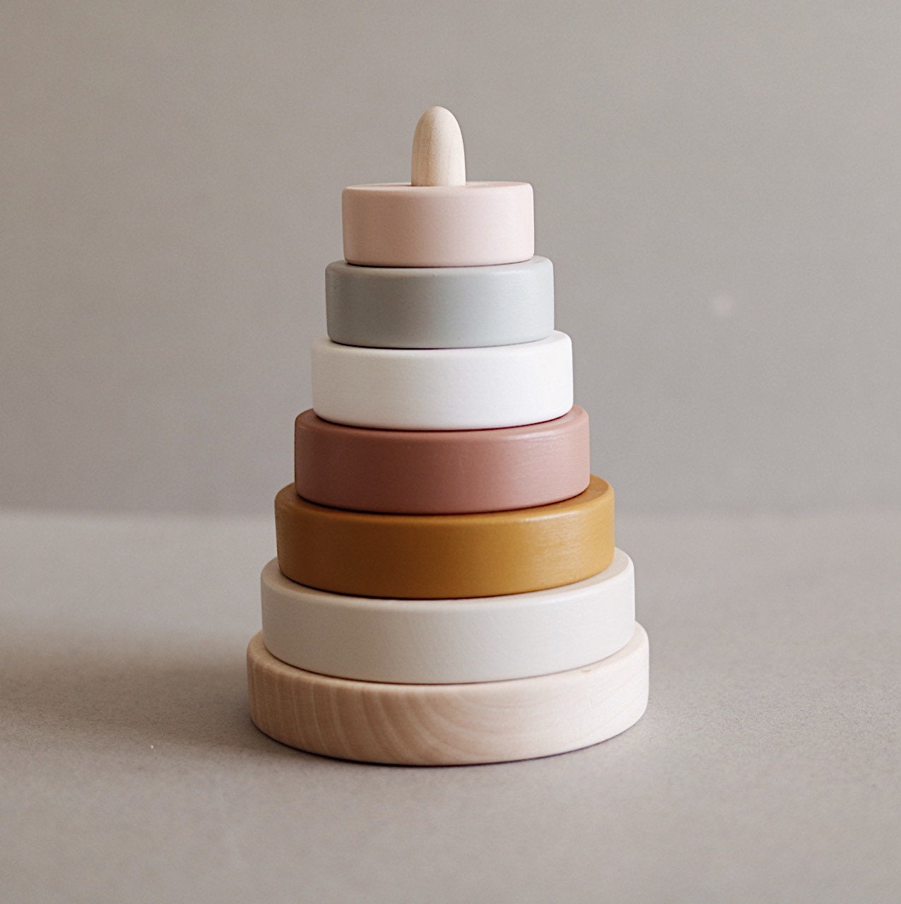 Pyramide Empilable En Bois Choix De Couleur Personnalise Etsy
