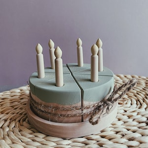 Gâteau en bois fait main - Menthe givrée, jeu d'imitation