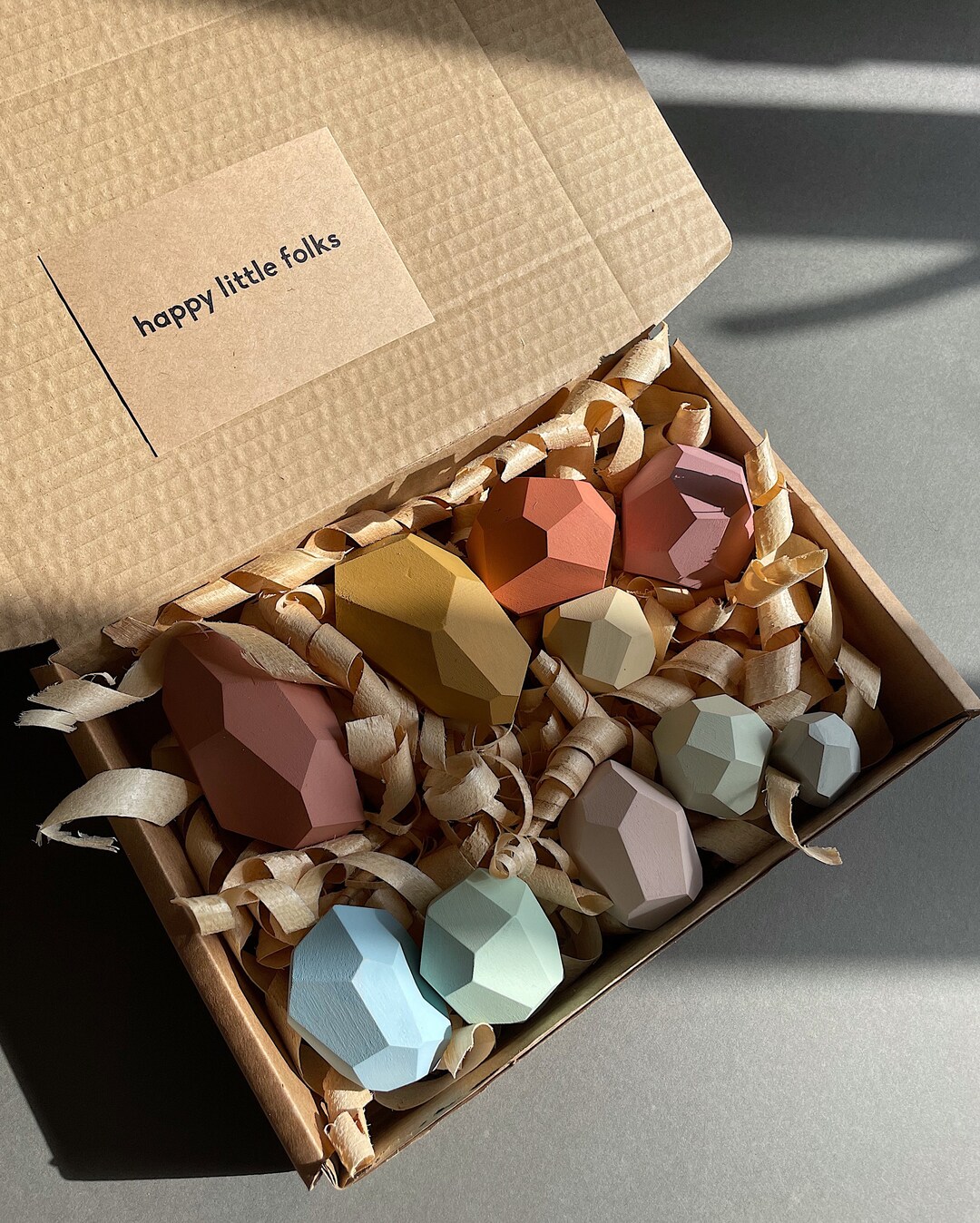 Pastel Wooden Balancing Stones: Montessori Stacking Toy, Set of 10 ...
