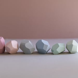 Balancing stones Pastel tones set of 10 Wooden balancing stones Gift for kids Stacking stones Montessori toys Easter gift image 5