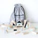 Wooden blocks in Mint & Monochrome colours packed in cotton bag - Building blocks - Gift kids - First Birthday gift - Christmas Baby gift 