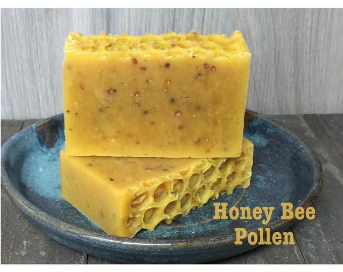 Honey & Bee Pollen Handmade Soap | Orange Facial and Body Bar
