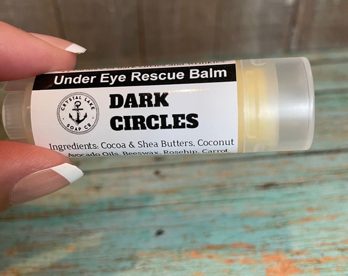 DARK CIRCLES Under Eye Rescue Balm with Organic Rosehip, Helichrysum and Carrot Seed Essential Oils. Bags, fine lines & wrinkles. Organic