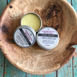 HAND SALVE Lavender Tea Tree Rescue Balm with Organic Beeswax, Shea Butter and Essential Oils. image 2