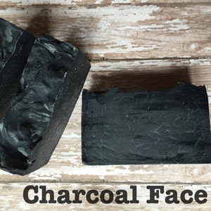 Activated Charcoal Face Soap, Great Facial or Body Bar. Coal Face Acne Lush and Soothing Cleanser image 1