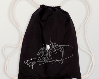 Gymsack "Yo-Go Surfing" fair trade organic