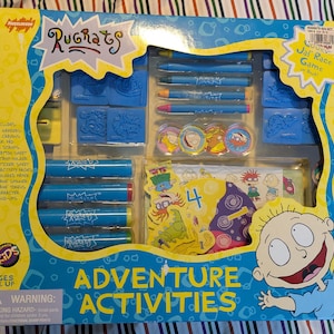 Vintage 1997 Rugrats Stamp, Crayon & Marker Toy Set - Original Box