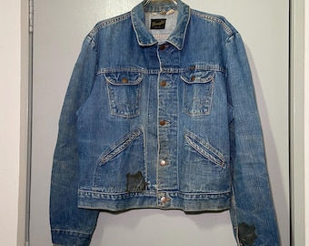 Wrangler 11MJZ Vintage Denim Jacket 1950s | Pleated Selvedge