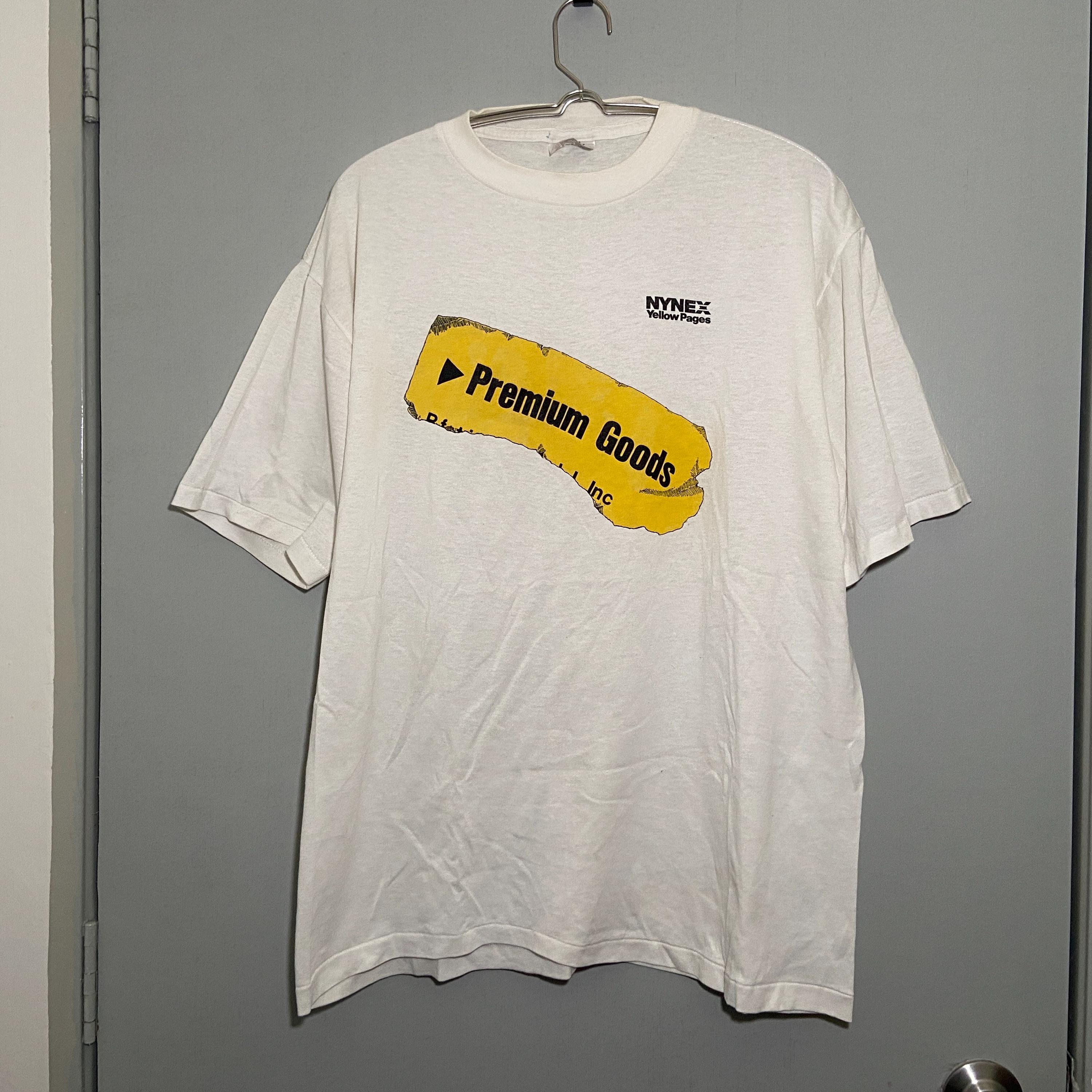 Vtg Early 90s NYNEX Yellow Pages Premium Goods T-shirt White L/XL