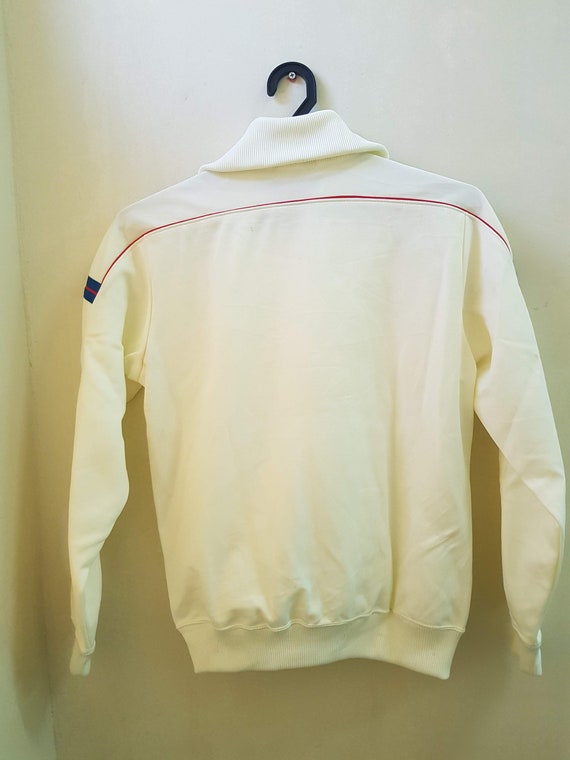 Vintage Asics Recorder White Track Jacket Made in Japan Size Small