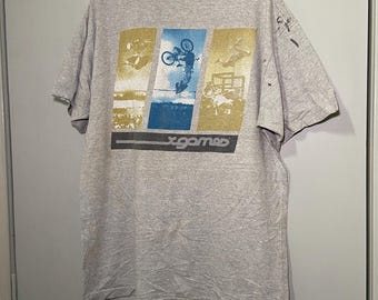 Vintage 90s X Games Extreme Sports Skateboard T-shirt USA Made
