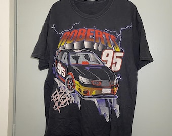 Camiseta vintage de carreras de Nascar con el logo de Triston Roberts "Thunder Lightening"