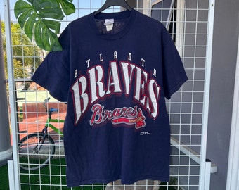Vintage 90s Atlanta BRAVES Henry Aaron MLB Tee